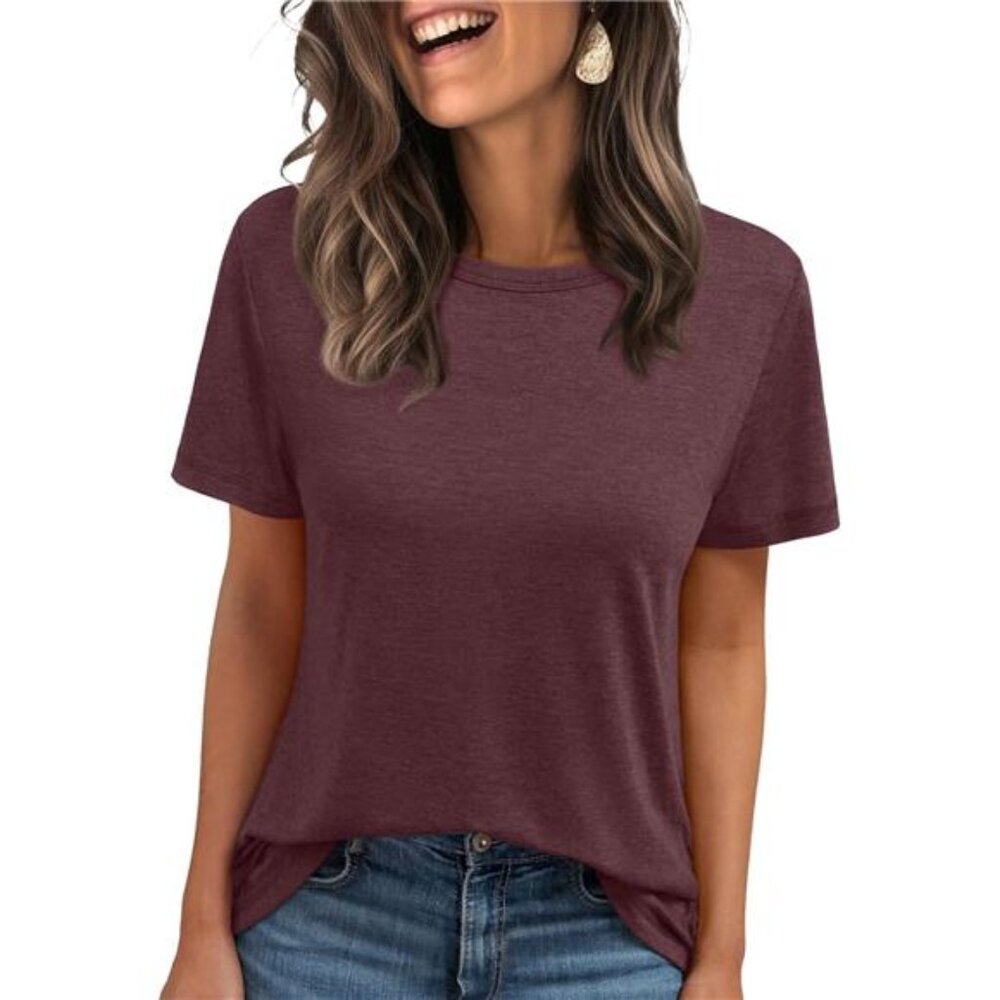 Summer Tops Women Spring Short Sleeve Shirts Beach Vacation Outfits